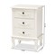 Baxton Studio Callen Classic and Traditional White Finished Wood 3Drawer Nightstand 212-11939-ZORO - alternate 10